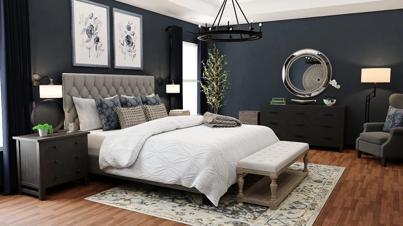 Sophisticated bedroom color palette