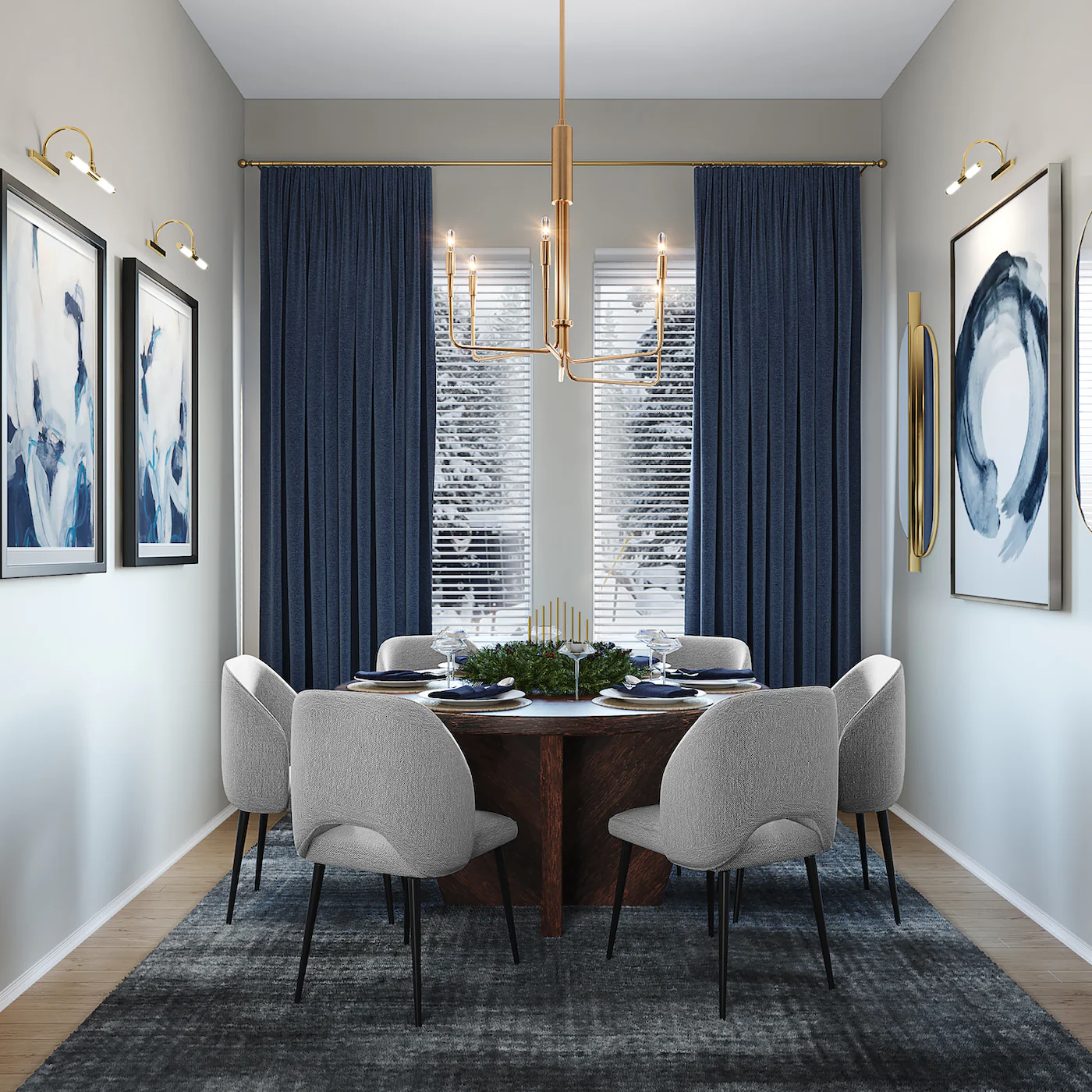 A Sophisticated Blue Color Palette for Interior Design